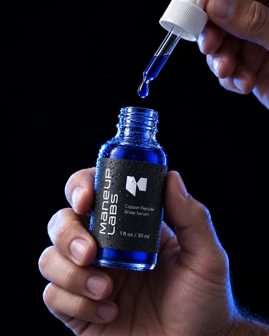 Restore copper peptide serum with the dropper lifted out