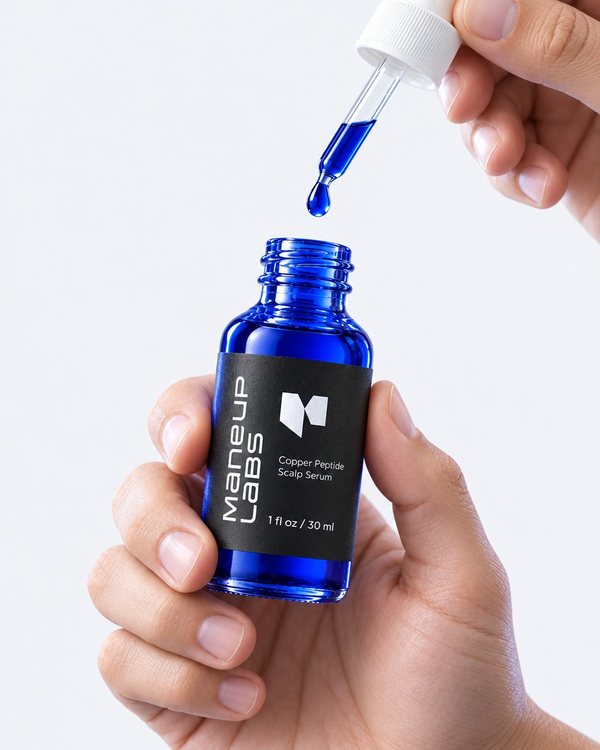 Restore copper peptide serum with the dropper lifted out