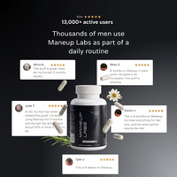13,000+ active users — verified customer reviews for Maneup Labs