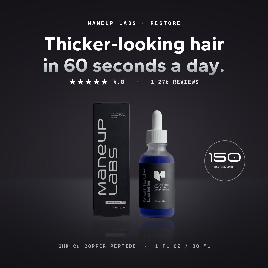 Restore — Copper Tripeptide-1 serum, thicker-looking hair in 60 seconds a day